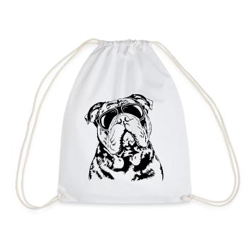 OLD ENGLISH BULLDOG cool Sonnenbrille Wilsigns - Turnbeutel - Weiß - Vorne