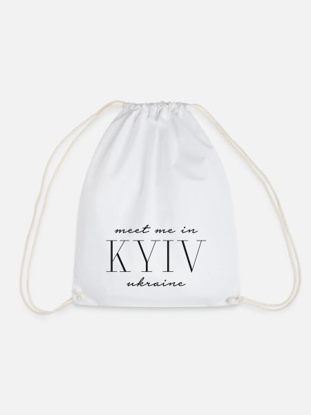 Meet me in Kiew Ukraine - Kyiv - Turnbeutel - Weiß