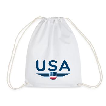 I Love USA, T-Shirt Design Style Élégance - Sac de sport léger - blanc - Devant