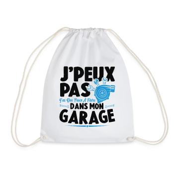 Je Peux Pas J'ai Des Trucs À Faire Dans Mon Garage - Sac de sport léger - blanc - Devant