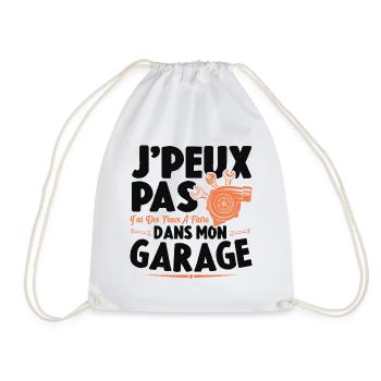 Je Peux Pas J'ai Des Trucs À Faire Dans Mon Garage - Sac de sport léger - blanc - Devant