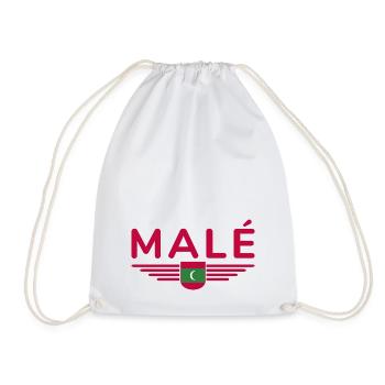 Fans de Malé : Vêtements élégants - Sac de sport léger - blanc - Devant