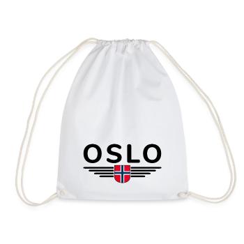 Oslo T-shirt for fans and Norway lovers - Drawstring Bag - white - Front