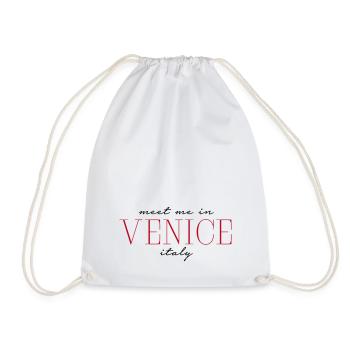 Meet me in Venice Venedig - Drawstring Bag - white - Front