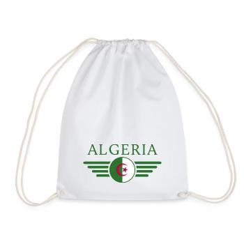 I Love Algeria, Elegance Style Design T-Shirt - Drawstring Bag - white - Front