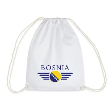 I Love Bosnia, Elegance Style Design T-Shirt - Drawstring Bag - white - Front