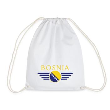 J’aime la Bosnie, T-shirt design de style élégance - Sac de sport léger - blanc - Devant