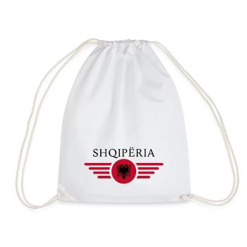 Albania Style Design T-Shirt - Drawstring Bag - white - Front