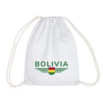 J’aime la Bolivie, T-shirt design de style élégance - Sac de sport léger - blanc - Devant