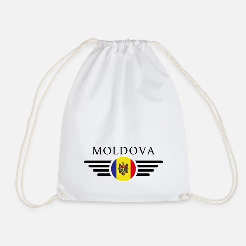 Moldawien Stil T-Shirt - Turnbeutel - Weiß