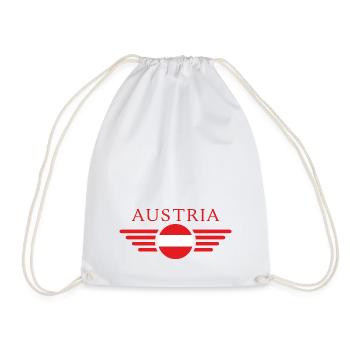 Austria Style Design T-Shirt - Drawstring Bag - white - Front