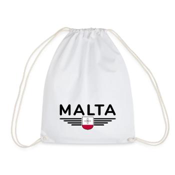 T-shirt Malte – Pour les fans de l’île - Sac de sport léger - blanc - Devant