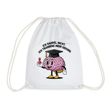 Je ne daddue pas, j’entraîne mon cerveau - Sac de sport léger - blanc - Devant