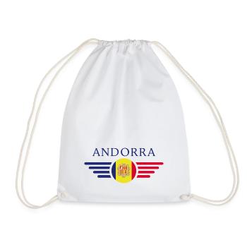 Andorra Stil Design T-Shirt - Turnbeutel - Weiß - Vorne