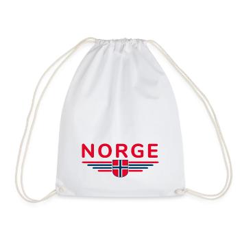 J’aime la tenue T-shirt design Norvège - Sac de sport léger - blanc - Devant