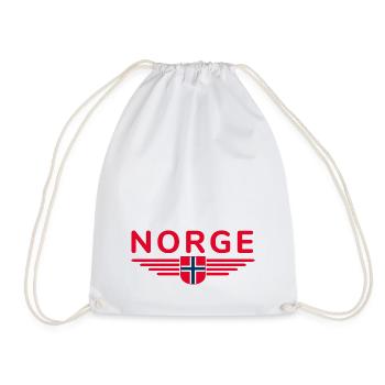 J’aime la tenue T-shirt design Norvège - Sac de sport léger - blanc - Devant