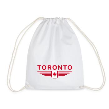 Toronto Fan T-Shirt for Canada Lovers - Drawstring Bag - white - Front
