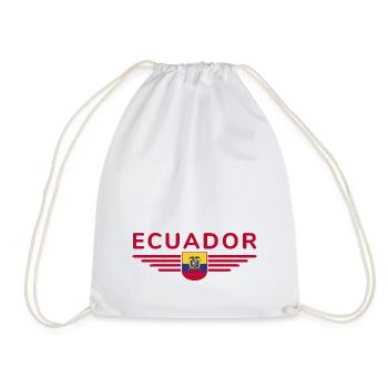 Conception du t-shirt des fans de l’Équateur - Sac de sport léger - blanc - Devant