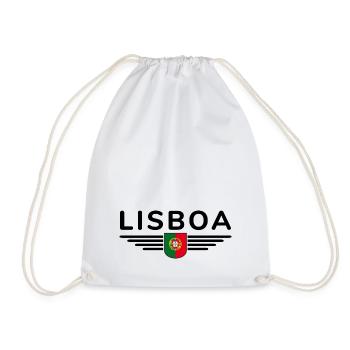 T-shirt de fan de Lisbonne pour les amoureux du Portugal - Sac de sport léger - blanc - Devant