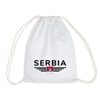 Design Serbie – Fierté et passion - Sac de sport léger - blanc - Devant
