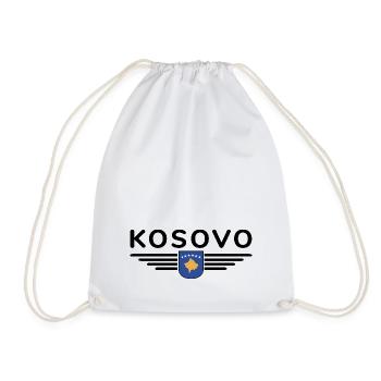 Kosovo Fan T-Shirt Design - Turnbeutel - Weiß - Vorne