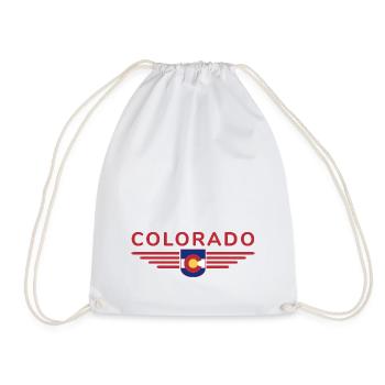 Colorado Fan T-Shirt – Mountains & Adventure - Drawstring Bag - white - Front