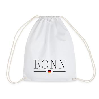 Bonn, Deutschland Eleganz Stil Design T-Shirt - Turnbeutel - Weiß - Vorne