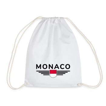 Monaco Design – Stil für Fans des Fürstentums - Turnbeutel - Weiß - Vorne