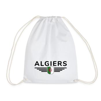 Algiers Design – Capital of Algeria - Drawstring Bag - white - Front