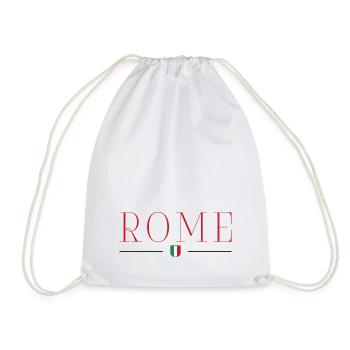 Rom, Italien Stil Design T-Shirt - Turnbeutel - Weiß - Vorne