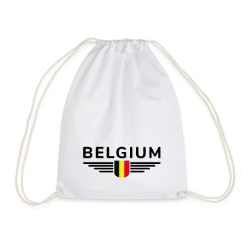 Ich liebe Belgien Design T-Shirt Outfit - Turnbeutel - Weiß - Vorne