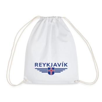 T-shirt Reykjavík – La ville des aurores boréales - Sac de sport léger - blanc - Devant
