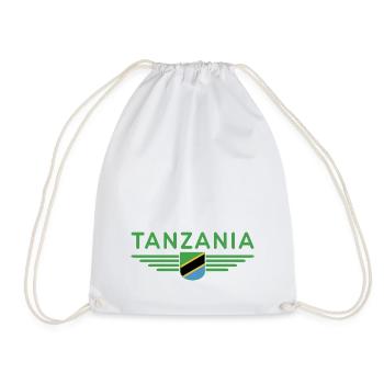 Tanzania T-Shirt for Real Fans - Drawstring Bag - white - Front