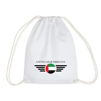United Arab Emirates Style Design T-Shirt - Drawstring Bag - white - Front