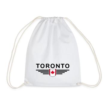 Toronto Fan T-Shirt for Canada Lovers - Drawstring Bag - white - Front