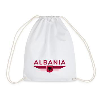 Albania Design – Fierté et style - Sac de sport léger - blanc - Devant