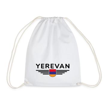 Erevan Design – Vivez l’Arménie - Sac de sport léger - blanc - Devant