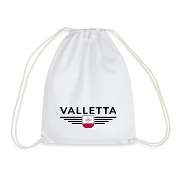 T-Shirt de La Valette – Malta Fans Design - Sac de sport léger - blanc - Devant