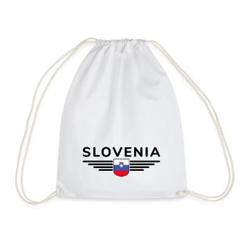 Stylish Slovenia design - Drawstring Bag - white - Front