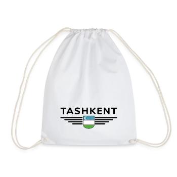 Taschkent T-Shirt – Usbekistans Herz - Turnbeutel - Weiß - Vorne