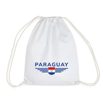 Paraguay Fan T-Shirt - Turnbeutel - Weiß - Vorne