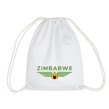 Simbabwe T-Shirt für Afrika-Fans - Turnbeutel - Weiß - Vorne