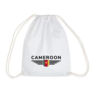 Cameroon Design – Pride and Diversity - Drawstring Bag - white - Front