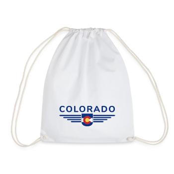 Colorado Fan T-Shirt – Mountains & Adventure - Drawstring Bag - white - Front