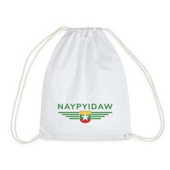 Naypyidaw T-Shirt – Capital Style - Drawstring Bag - white - Front