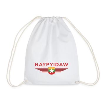 Naypyidaw T-Shirt – Capital Style - Drawstring Bag - white - Front