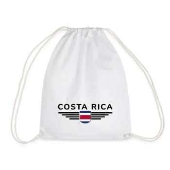 Costa Rica T-Shirt – Pura Vida Style - Drawstring Bag - white - Front