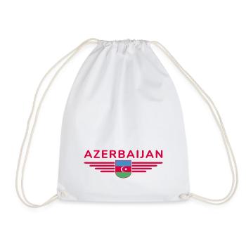 Azerbaijan Design – For Fans & Travelers - Drawstring Bag - white - Front