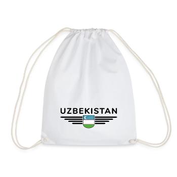 Uzbekistan T-Shirt – Pride and Culture - Drawstring Bag - white - Front