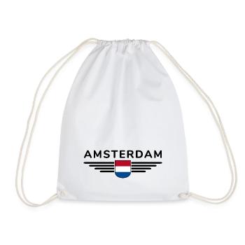 T-shirt Amsterdam Fan pour les amoureux de la Hollande - Sac de sport léger - blanc - Devant
